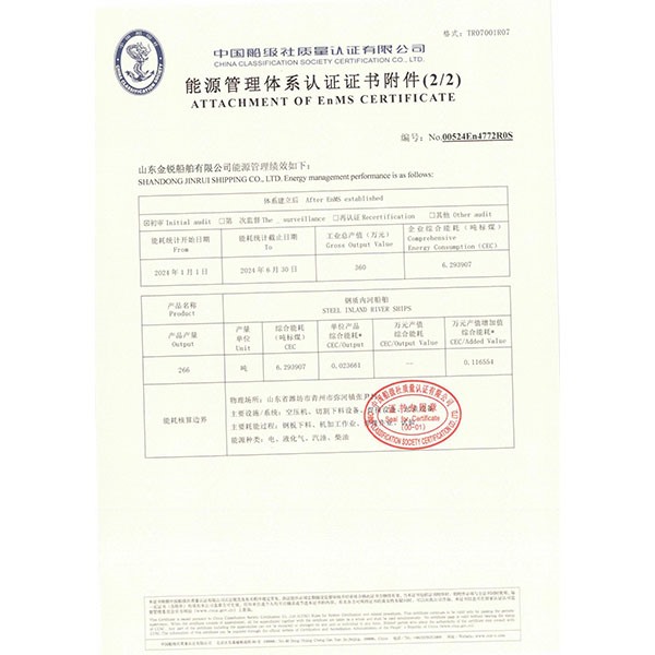 能源管理體系認證證書附件(2/2)